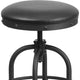 24inch Counter Height Stool w/ Swivel Lift Black LeatherSoft Seat - Kitchen Chair