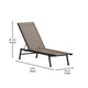 Brown |#| All-Weather Textilene Adjustable Chaise Lounge Chair - Black/Brown