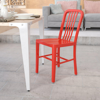 Commercial Grade Metal Indoor-Outdoor Chair - View 2