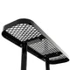 Black |#| Commercial 46 Inch Square Expanded Mesh Metal Picnic Table with Anchors - Black