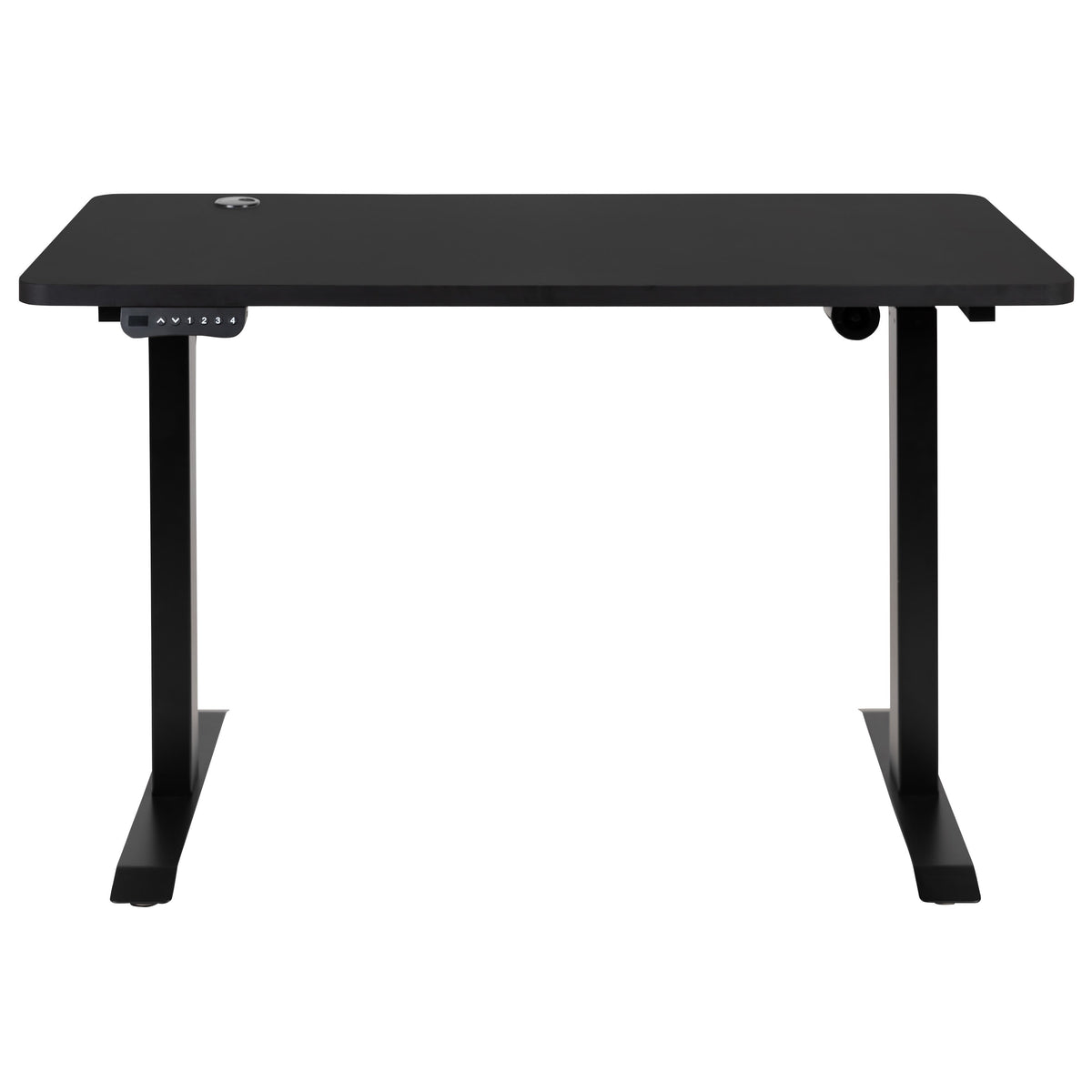 Black |#| Electric Height Adjustable Standing Desk - 48inch Wide x 24inch Deep (Black)