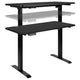 Black |#| Electric Height Adjustable Standing Desk - 48inch Wide x 24inch Deep (Black)