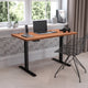 Mahogany |#| Electric Height Adjustable Standing Desk - 48inch Wide x 24inch Deep (Mahogany)