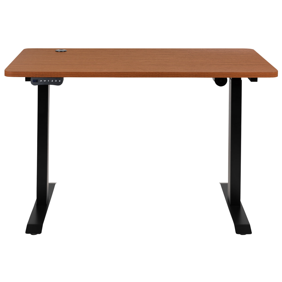 Mahogany |#| Electric Height Adjustable Standing Desk - 48inch Wide x 24inch Deep (Mahogany)