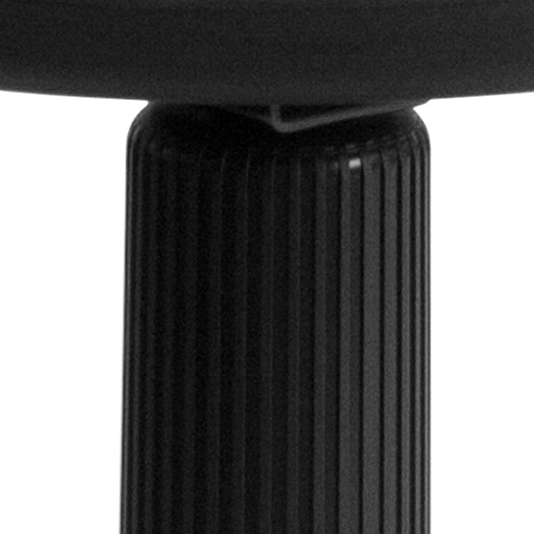 Black Backless Ergonomic Padded Stool with Foot Ring - Medical Stools