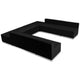 Black |#| 8 PC Black LeatherSoft Modular Reception Configuration w/Taut Back &Seat