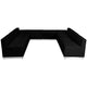 Black |#| 8 PC Black LeatherSoft Modular Reception Configuration w/Taut Back &Seat