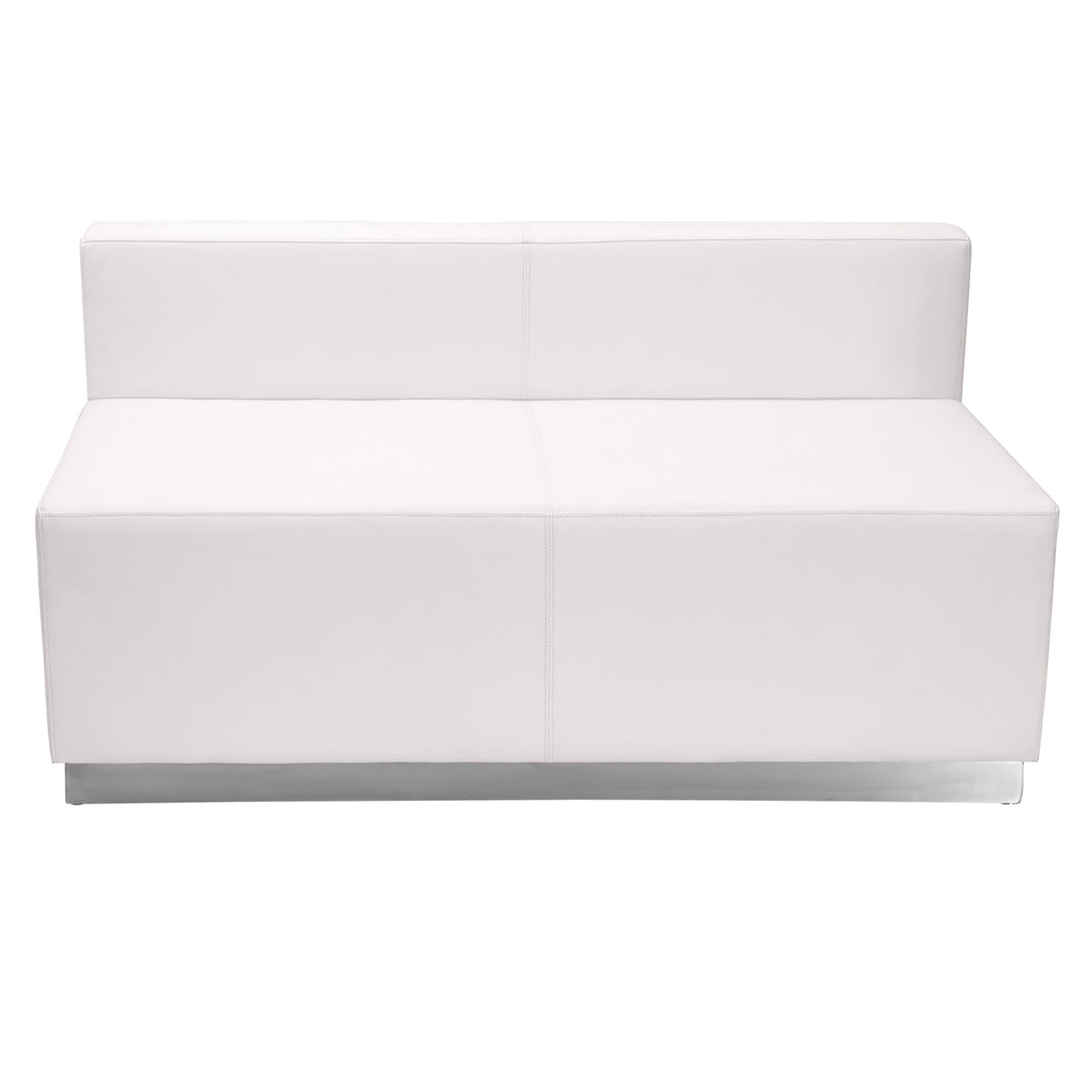 Melrose White |#| 8 PC White LeatherSoft Modular Reception Configuration w/Taut Back &Seat