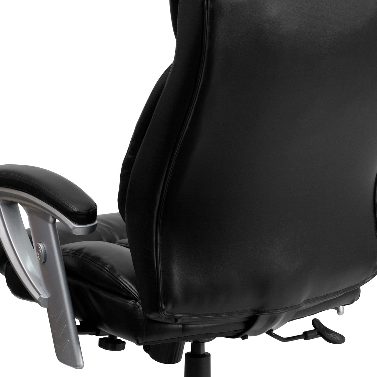 Black LeatherSoft |#| Big & Tall 400 lb. Rated High Back Black LeatherSoft Executive Office Chair