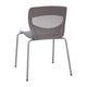 Gray |#| Commercial Grade 770 LB. Capacity Plastic Stack Chair with Lumbar Support-Gray