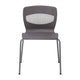 Gray |#| Commercial Grade 770 LB. Capacity Plastic Stack Chair with Lumbar Support-Gray