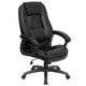 High Back Black LeatherSoft Swivel Ergonomic Office Chair w/Deep Curved Lumbar