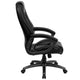 High Back Black LeatherSoft Swivel Ergonomic Office Chair w/Deep Curved Lumbar