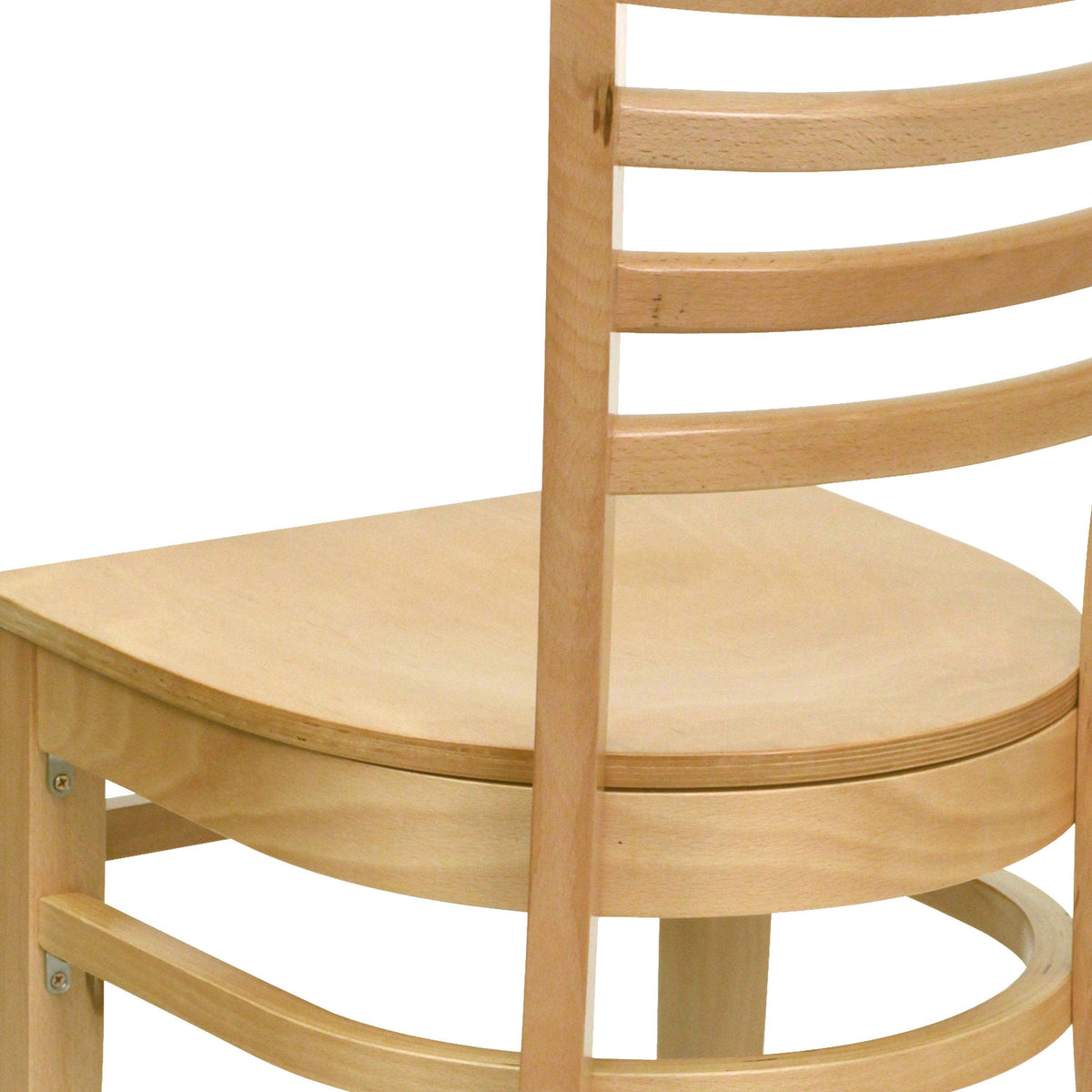 Natural Wood Seat/Natural Wood Frame |#| Ladder Back Natural Wood Restaurant Chair