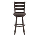 Gray Wash Walnut |#| Commercial Wooden Swivel Bar Height Stool in Gray Wash Walnut