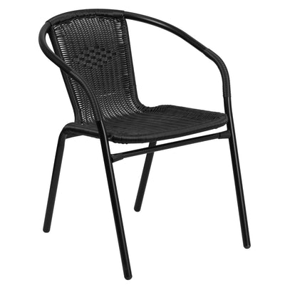 Lila Rattan Indoor-Outdoor Restaurant Stack Chair - View 1