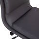 Gray |#| Mid-Back Armless Office Task Chair with Chrome 5-Star Base in Gray LeatherSoft