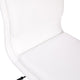 White |#| Mid-Back Armless Office Task Chair with Chrome 5-Star Base in White LeatherSoft