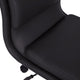 Black |#| Mid-Back Armless Office Task Chair with Chrome 5-Star Base in Black LeatherSoft