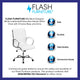 White |#| Mid-Back Designer White LeatherSoft Executive Swivel Office Chair w/Chrome Base