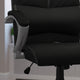 Mid-Back Black LeatherSoft Contemporary Swivel Manager's Office Chair with Arms