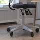 Dark Gray Mesh/White Frame |#| Mid-Back Ergonomic Multifunction Mesh Chair with Polyurethane Wheels-Dark Gray