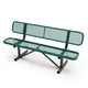 Green |#| Commercial Grade 6' Expanded Mesh Metal Outdoor Bench with Backrest in Green