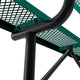 Green |#| Commercial Grade 6' Expanded Mesh Metal Outdoor Bench with Backrest in Green