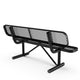 Black |#| Commercial Grade 6' Expanded Mesh Metal Outdoor Bench with Backrest in Black