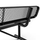 Black |#| Commercial Grade 6' Expanded Mesh Metal Outdoor Bench with Backrest in Black