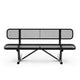 Black |#| Commercial Grade 6' Expanded Mesh Metal Outdoor Bench with Backrest in Black