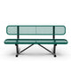 Green |#| Commercial Grade 6' Expanded Mesh Metal Outdoor Bench with Backrest in Green