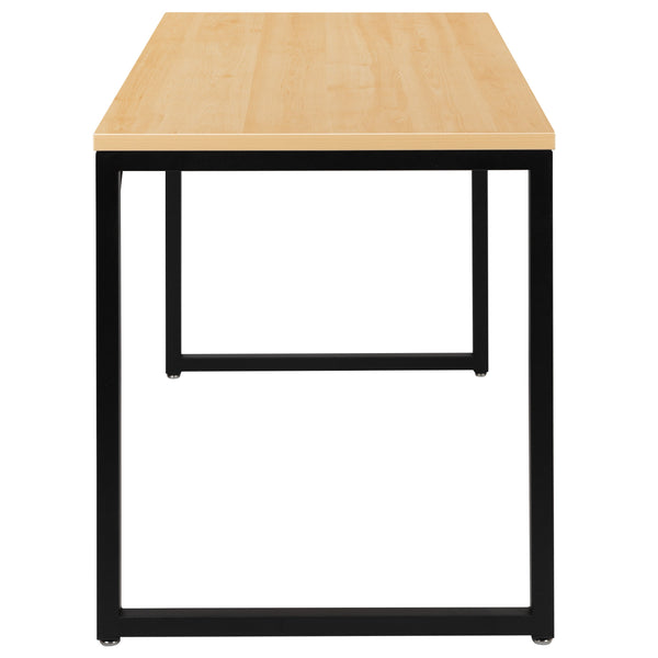 Maple Top/Black Frame |#| Industrial Modern Desk-47inchL Commercial Grade Home Office Desk-Maple/Black