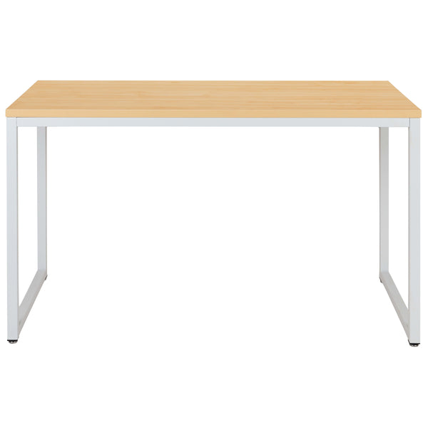 Maple Top/White Frame |#| Industrial Modern Desk-47inchL Commercial Grade Home Office Desk-Maple/White