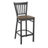 Vertical Back Metal Restaurant Barstool