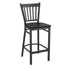 Vertical Back Metal Restaurant Barstool