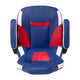 Faux Leather Upholstered Gaming Chair with Padded Flip-Up Arms in Red and Blue