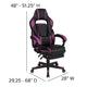 Black with Purple Trim |#| Black/Purple Ergonomic Gaming Chair-Recline Back/Arms-Footrest-Massaging Lumbar