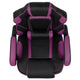 Black with Purple Trim |#| Black/Purple Ergonomic Gaming Chair-Recline Back/Arms-Footrest-Massaging Lumbar