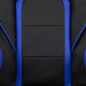 Black with Blue Trim |#| Black/Blue Ergonomic Gaming Chair -Recline Back/Arms, Footrest, Massaging Lumbar